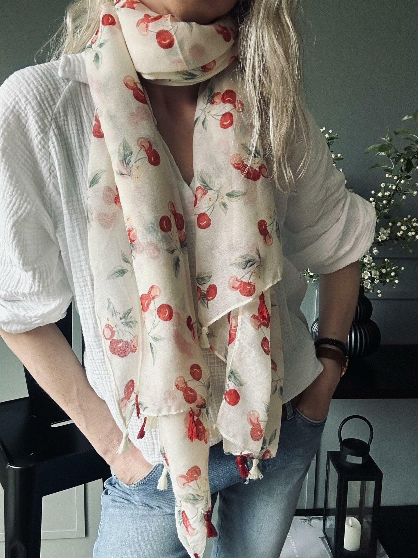 Tørklæde Cherry - VIAMAJA.DK