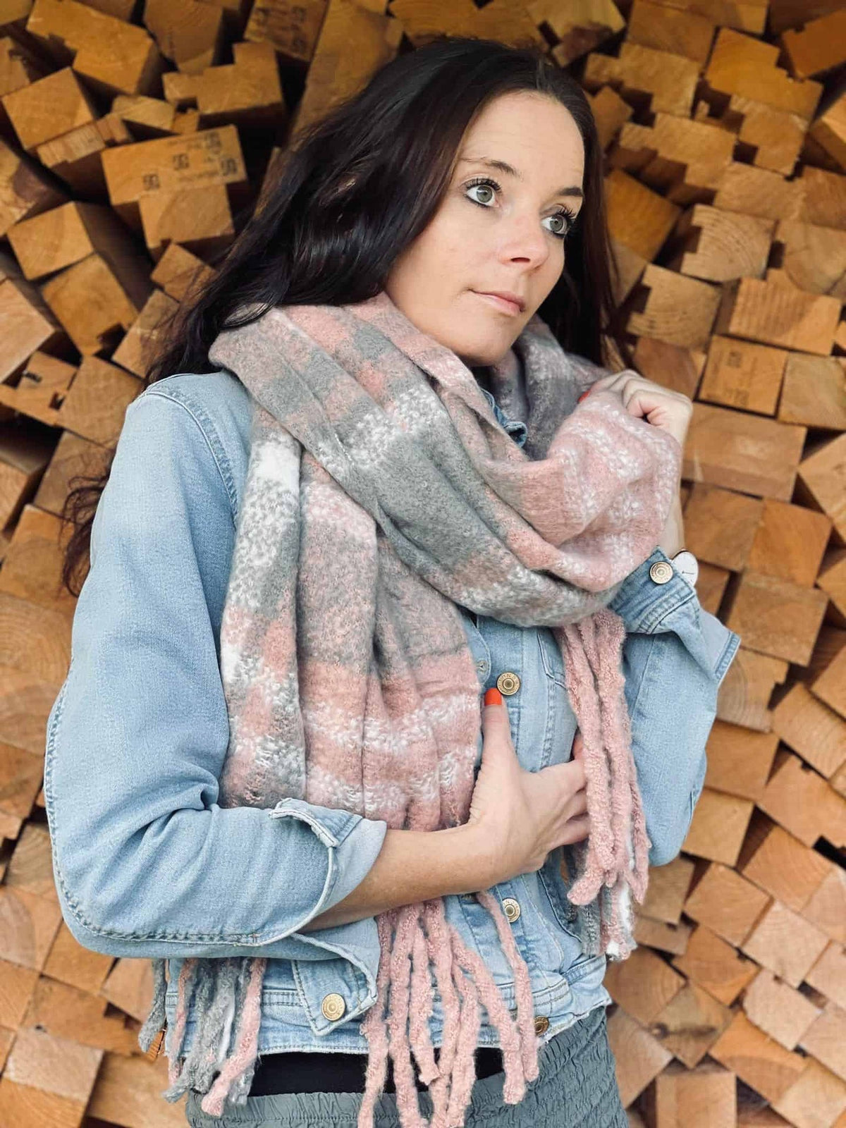 Tørklæde - Vamset Rose - VIAMAJA.DK