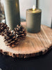 Holzscheibe mit Rinde Akazienholz