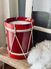 Trommel XL Rot 36cm - Handgefertigt