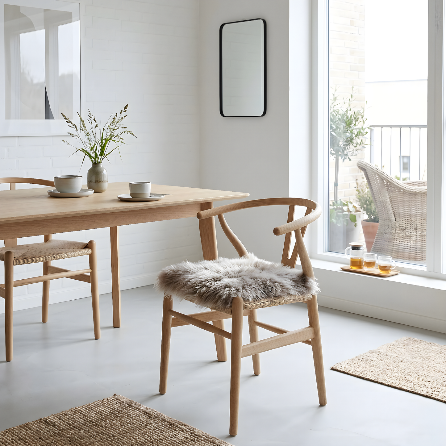 Sitzfell - Beige 40x40