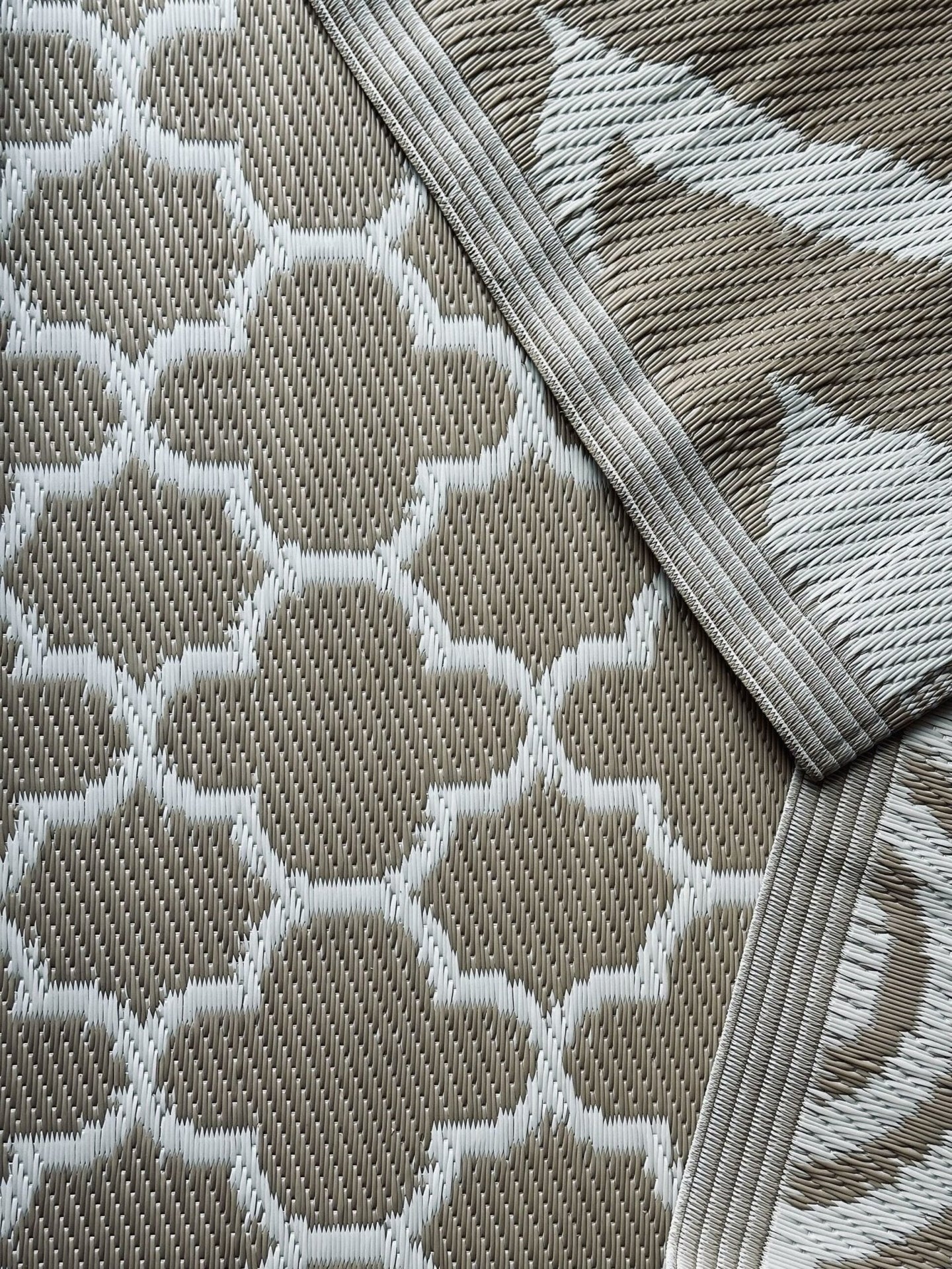 Udendørstæppe 90×180 cm – Beige mix - VIAMAJA.DK