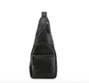Unika längliche Gürteltasche aus weichem Leder - Schwarz