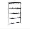 Wandhakenleiste mit 25 Haken - schwarzes Eisen
