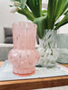 Vase 18 cm Mundgeblasenes Glas – Rose