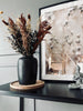 Vase H 20 cm – Schwarzes Steingut
