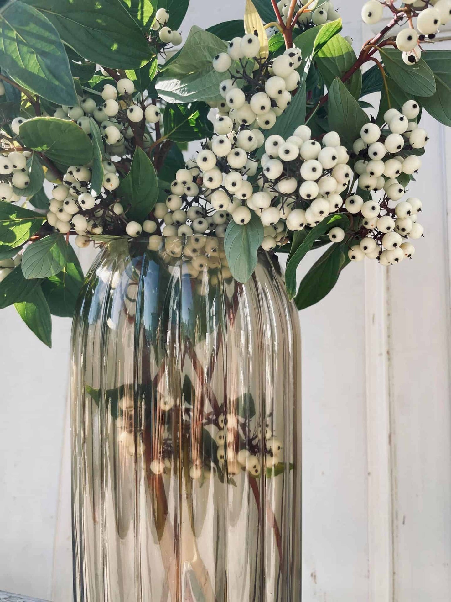 Vase i rillet glas - VIAMAJA.DK