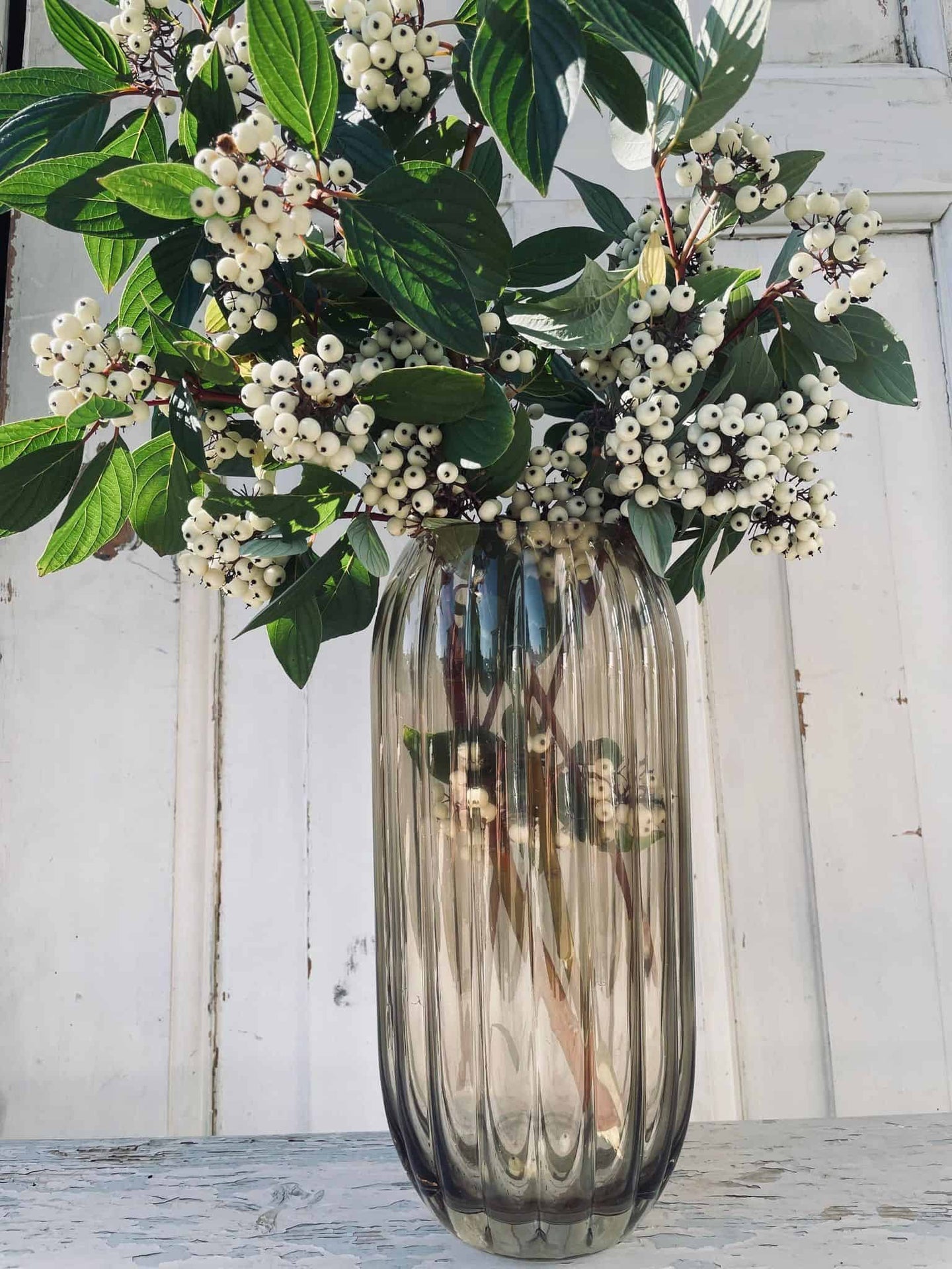 Vase i rillet glas - VIAMAJA.DK