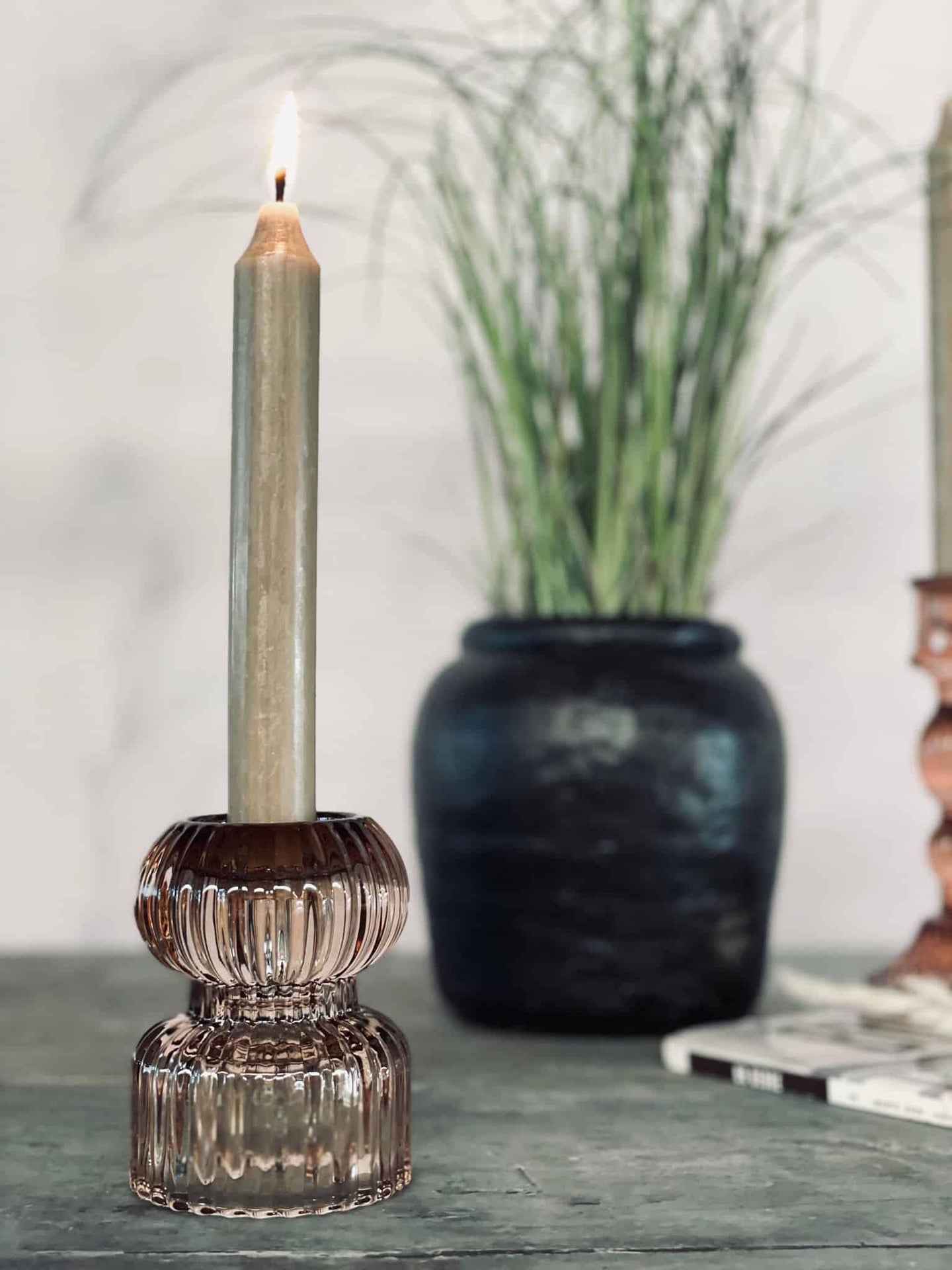 Vendbar lysestage - mocca brown - VIAMAJA.DK