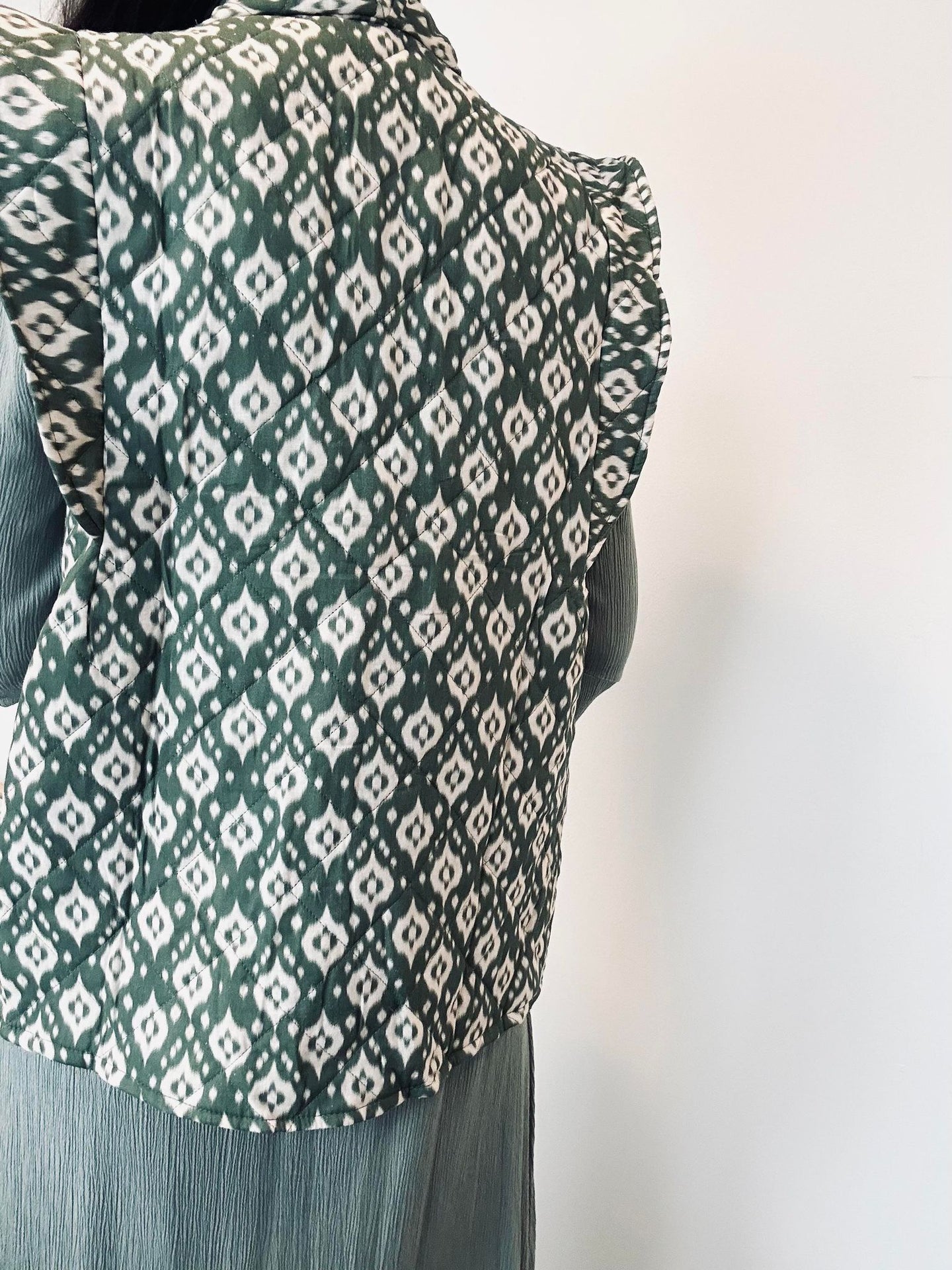 Vest Quilt grøn - VIAMAJA.DK