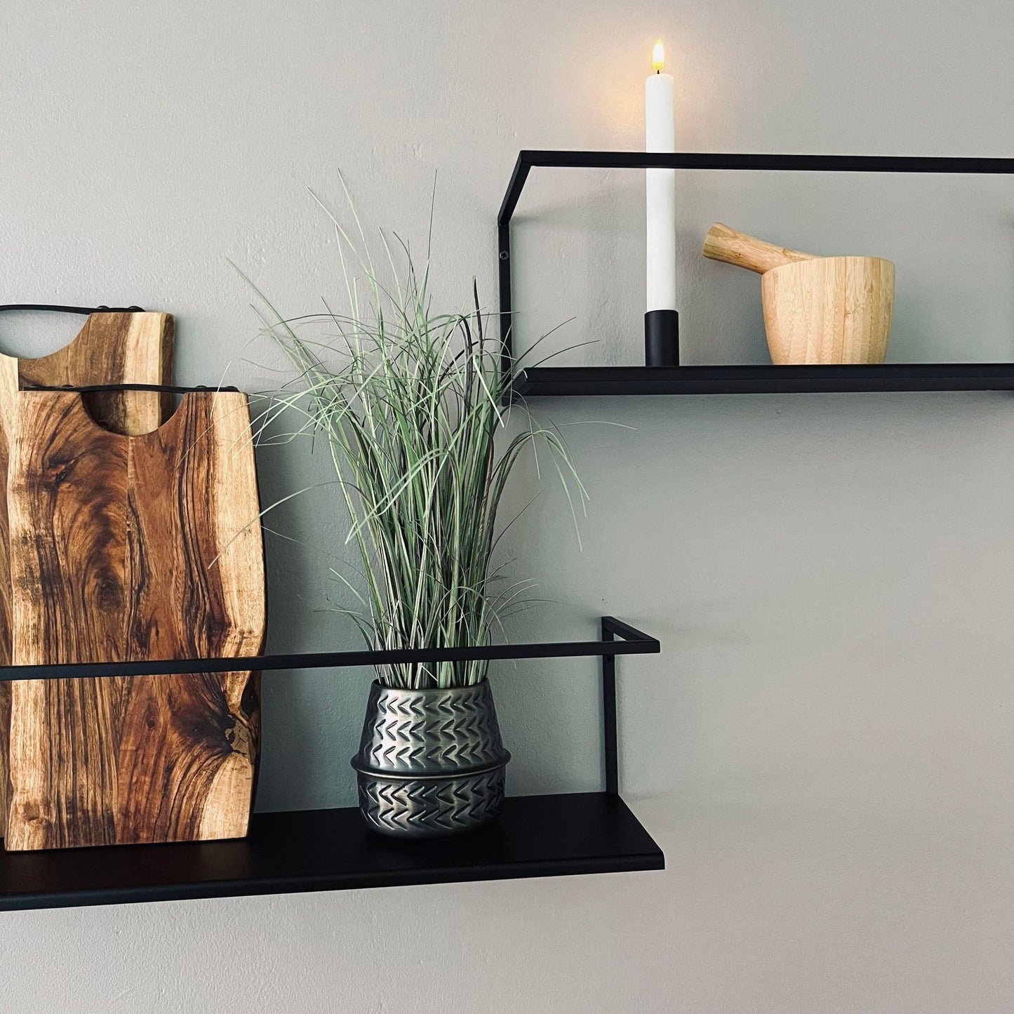 VIAMAJA hylder - Black deluxe - Sæt af 2 hylder - VIAMAJA.DK