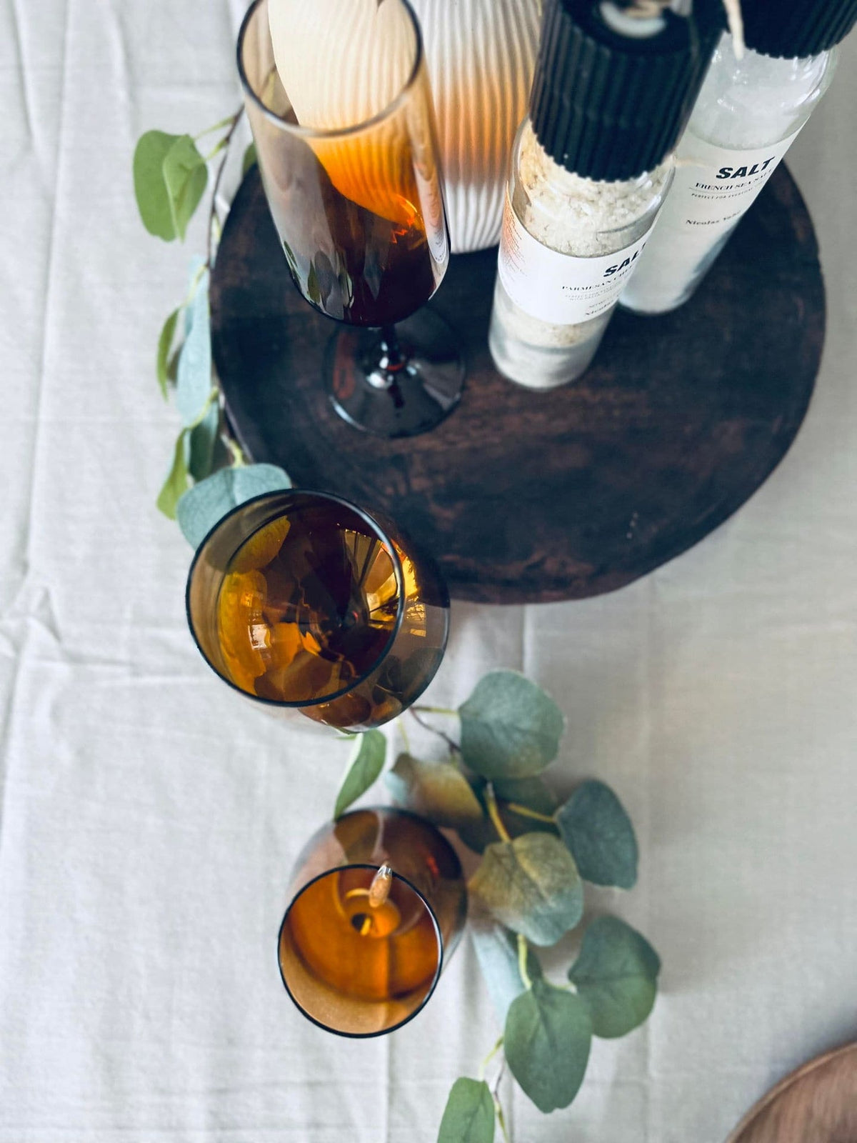 Vinglas LUX – Ravfarvet 490ml - VIAMAJA.DK