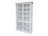 Vitrinenschrank mit 4 Türen/Regalen - Weiß