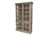 Vitrinenschrank mit 4 Türen/Regalen - Natur