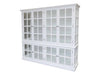 Vitrinenschrank mit 8 Türen/Regalen - Weiß