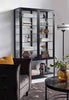 Vitrinenschrank mit Glasseiten - 198×112 - Schwarz lackiertes Eisen