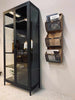 Vitrinenschrank - Schwarz Metall 175cm