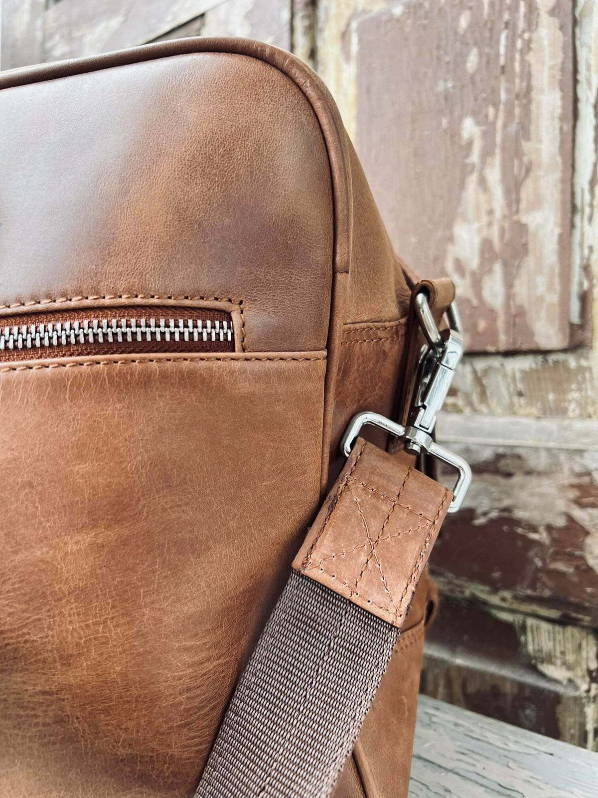 Weekendtaske BERLIN - Cognac - VIAMAJA.DK