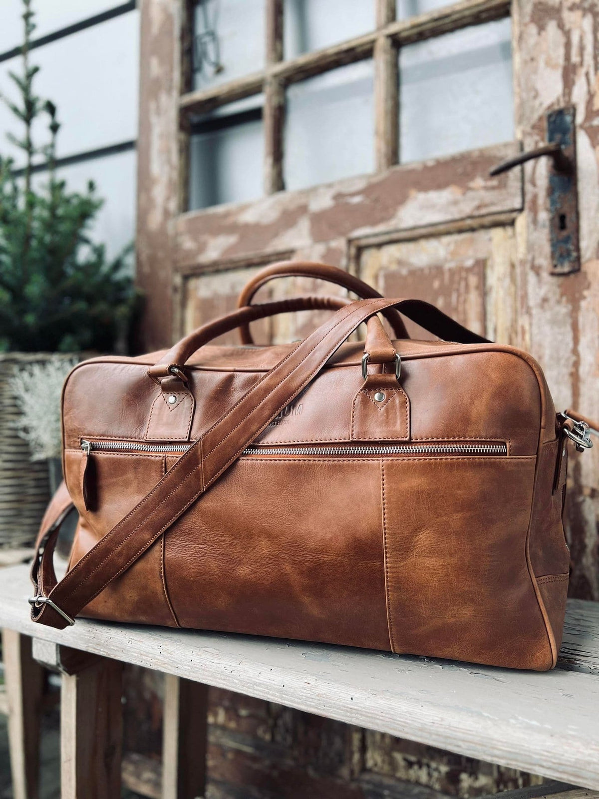 Weekendtaske BERLIN - Cognac - VIAMAJA.DK