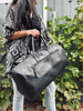 Wochenendtasche - Schwarzes Leder