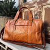 Wochenendtasche Holdall Cognac Leder