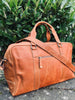 Wochenendtasche - Aus kräftigem Leder Cognac