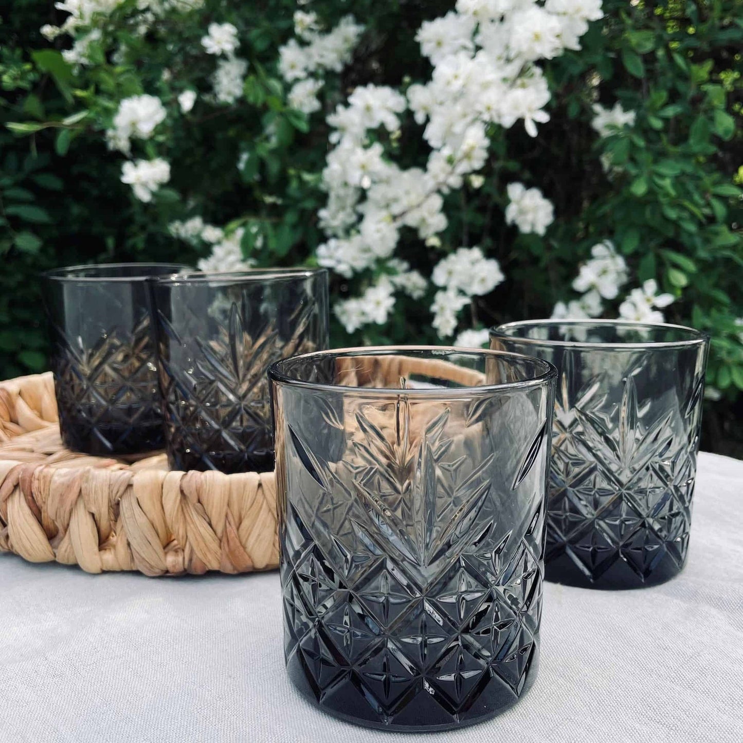 Whisky glas / vandglas 4 stk - Røgfarve - VIAMAJA.DK