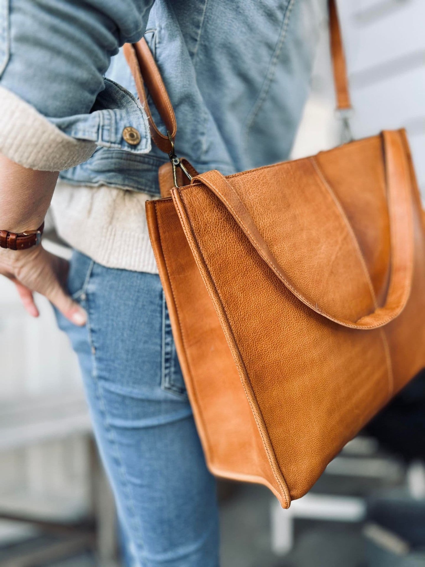 Work / Shopper - Lisa Cognac - VIAMAJA.DK