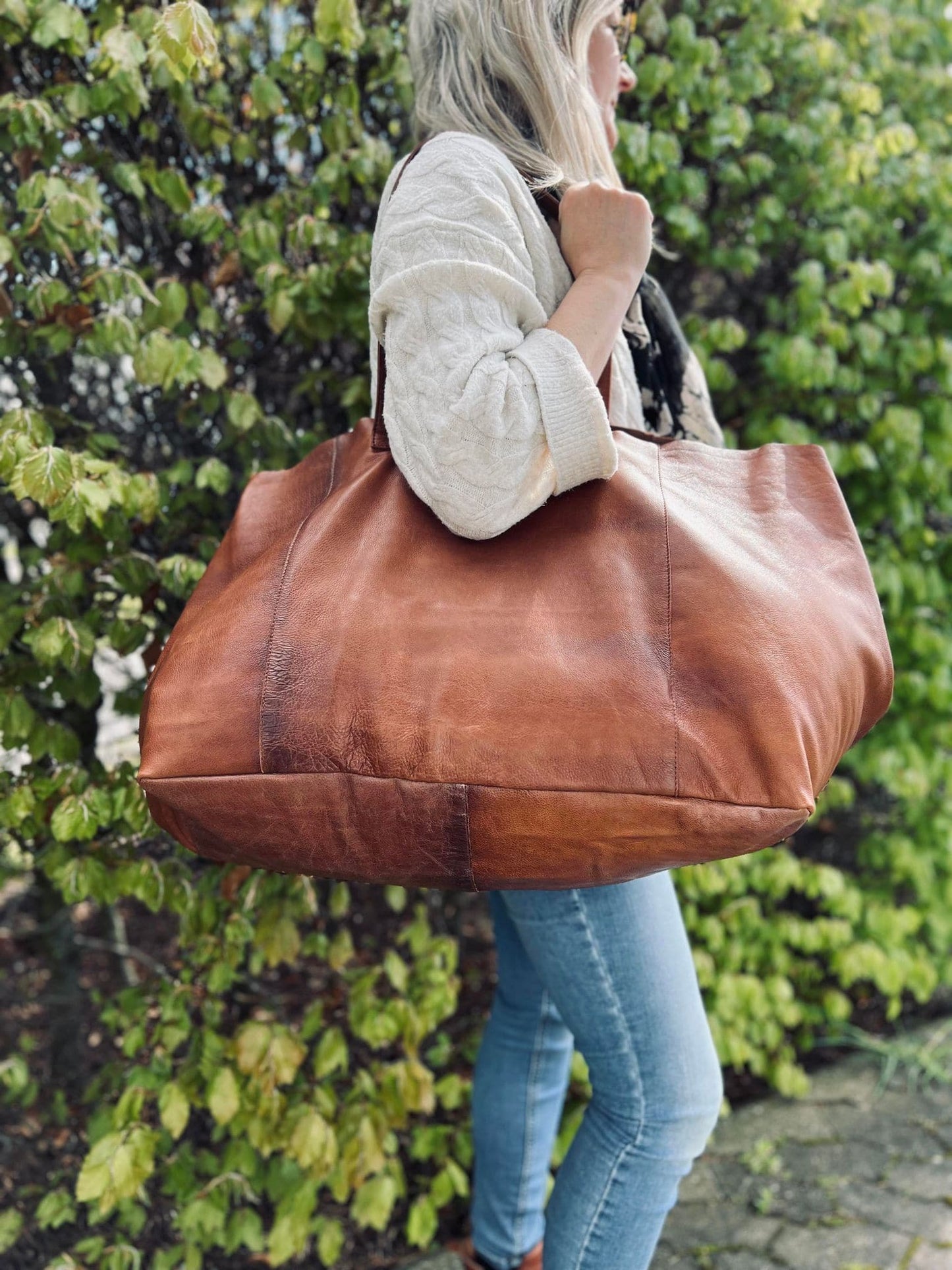 XL KAYA Shopper - Walnut - VIAMAJA.DK