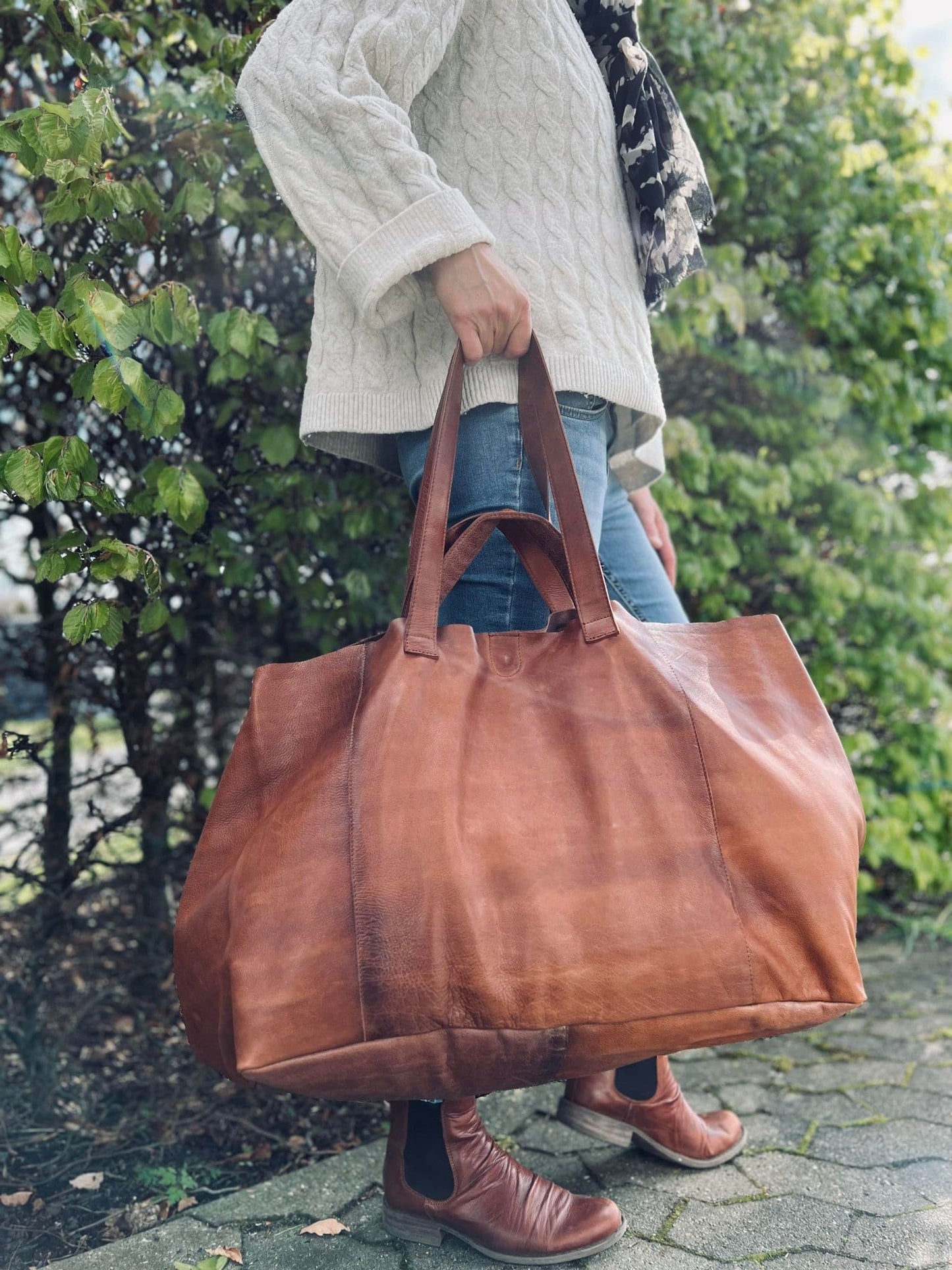 XL KAYA Shopper - Walnut - VIAMAJA.DK